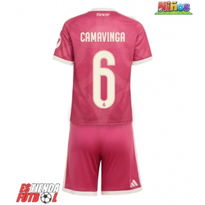 Real Madrid Eduardo Camavinga #6 Tercera Equipación Niños 2026-27 Manga Corta (+ Pantalones cortos)
